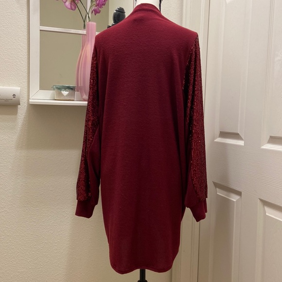 SEQUIN CARDIGAN SWEATER - Picture 5 of 8